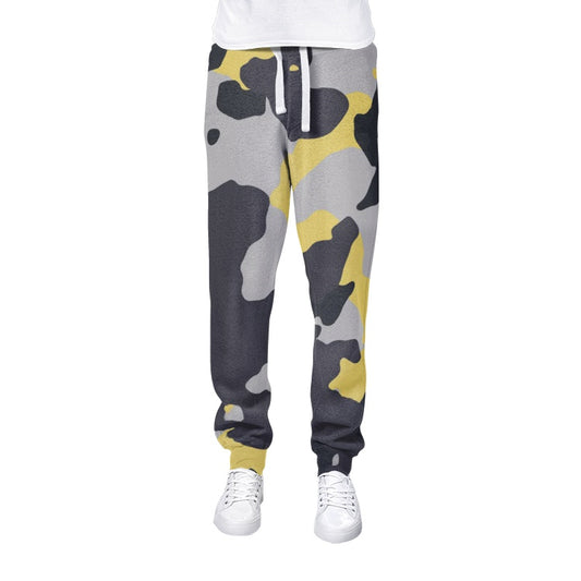 Men's Camo Track Pants | Yellow, Black, and Silver