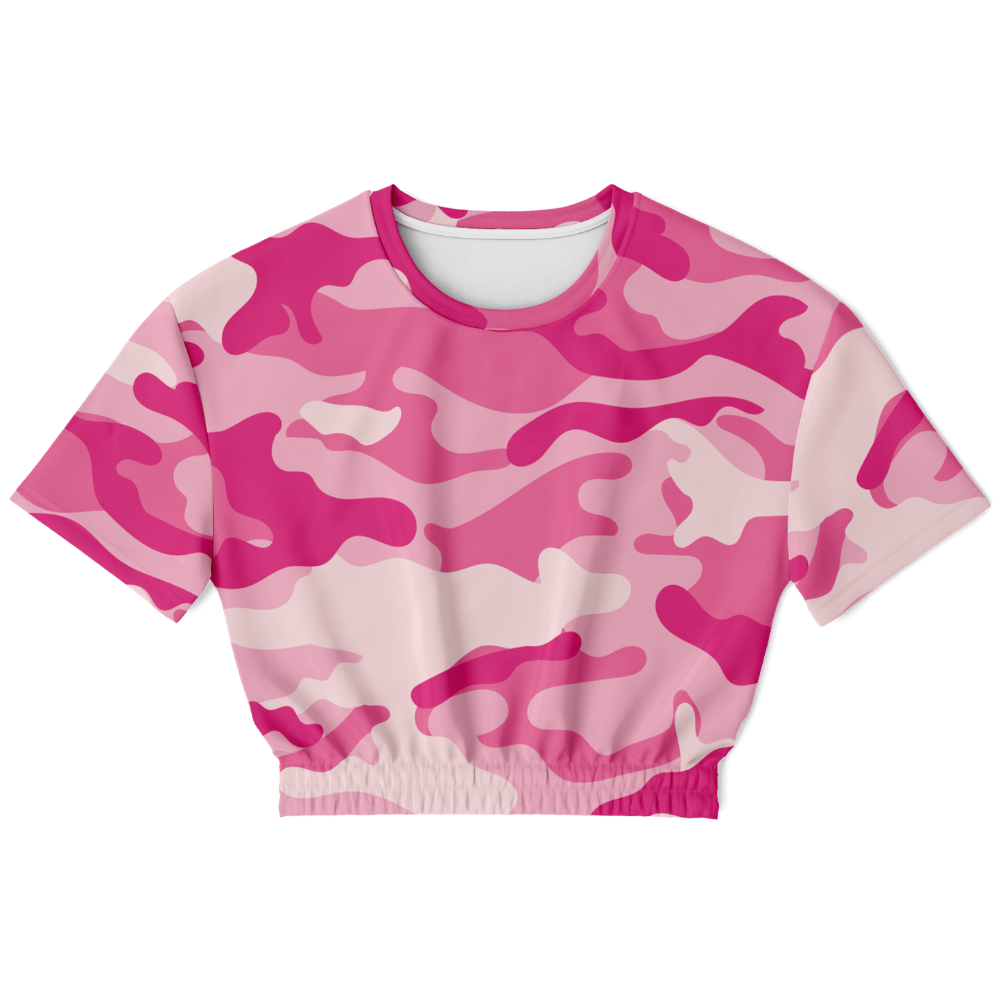 Camo Crop Top Sweatshirt | Lavender Pink Camouflage