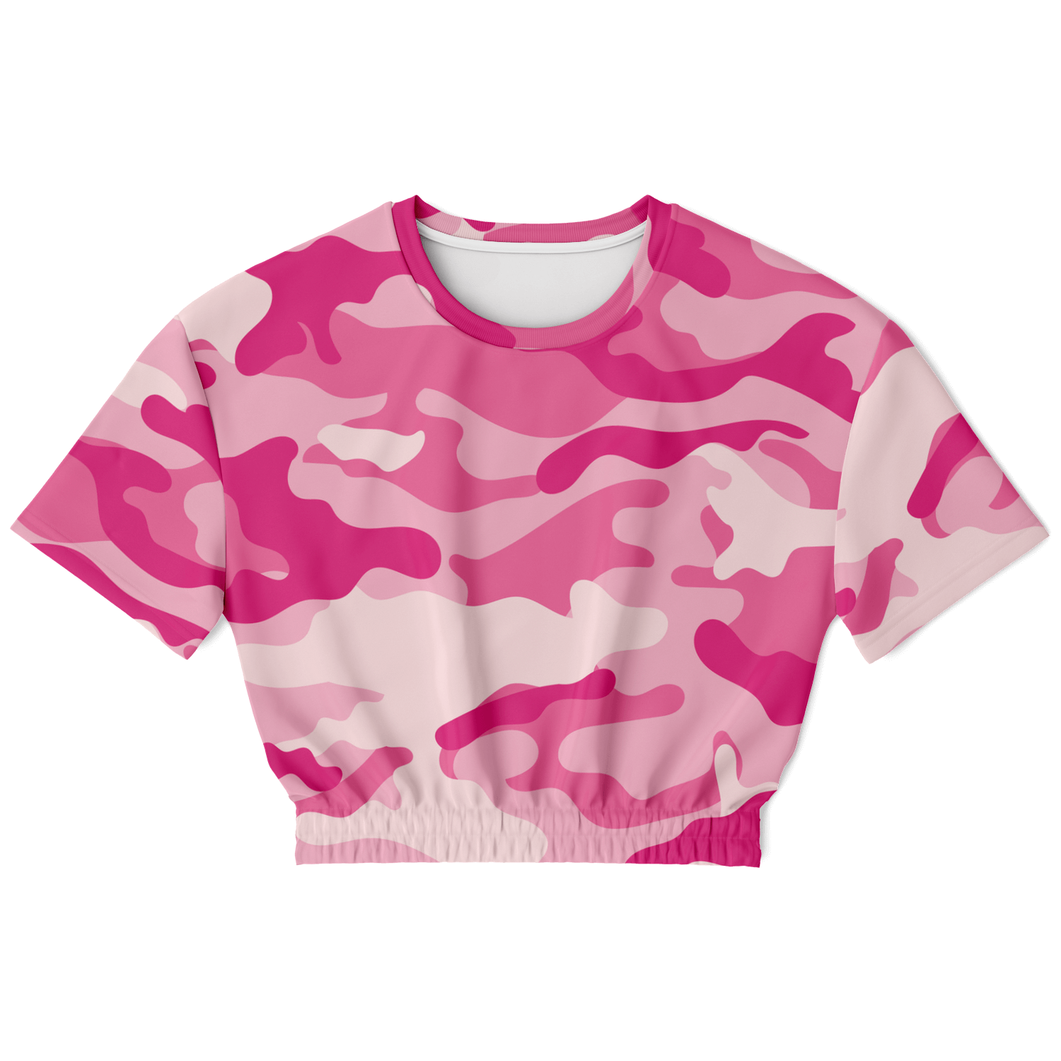 Camo Crop Top Sweatshirt | Lavender Pink Camouflage