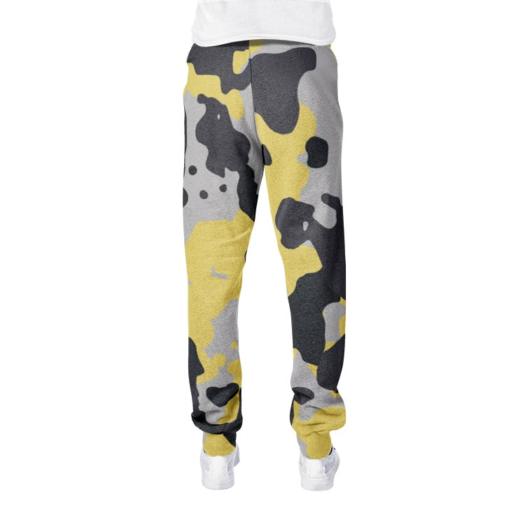 Men's Camo Track Pants | Yellow, Black, and Silver