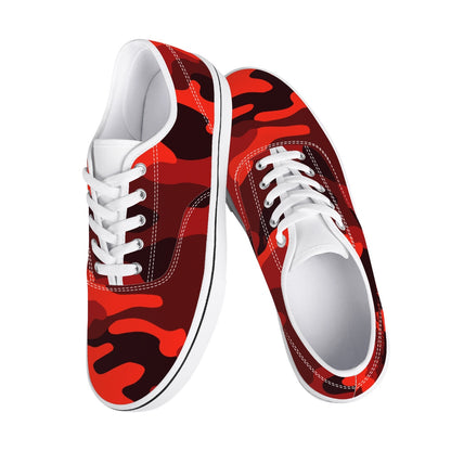 Camo Skate Shoes | Scarlet Red & Black Camouflage