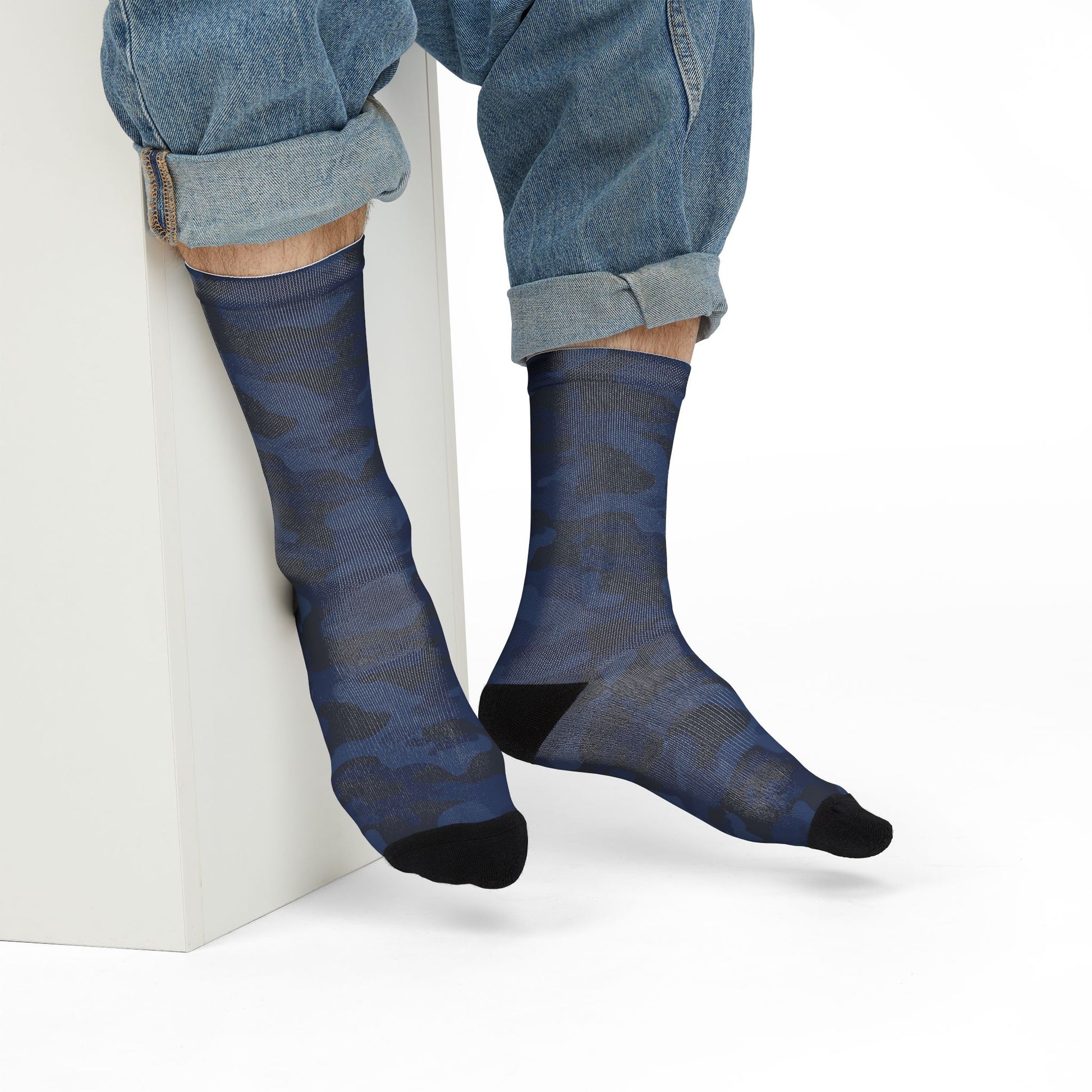 Camo Socks | Deep Blue | Sublimation Crew