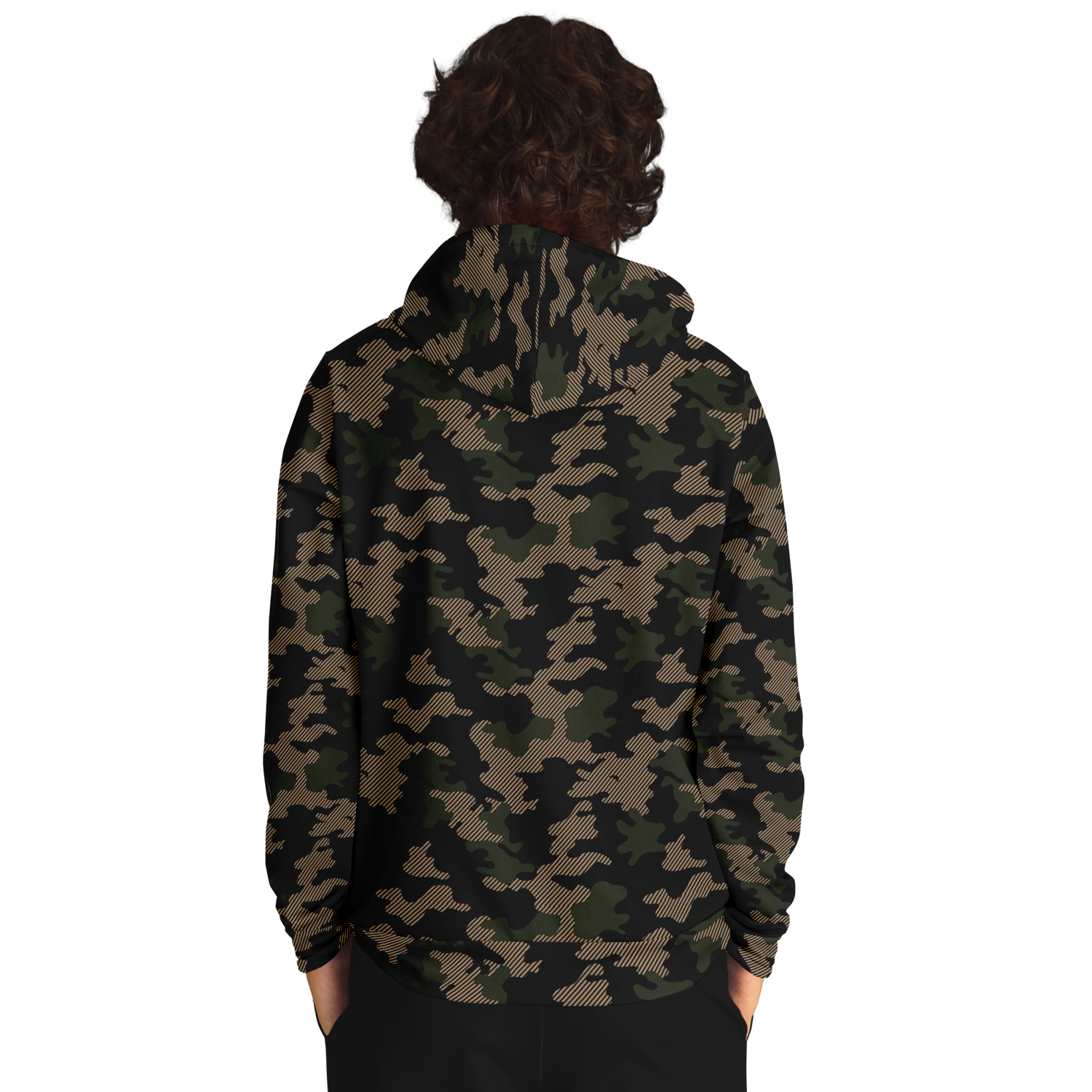 Military Green Camouflage Hoodie | Dark Jungle & Black