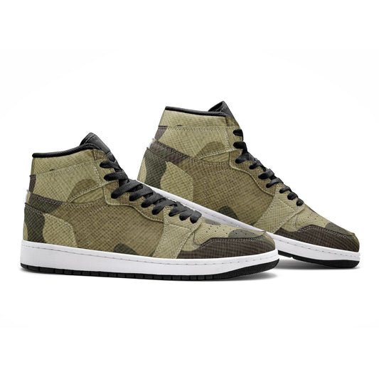 Camo Sneakers | High-Top | Green Fabric Camouflage