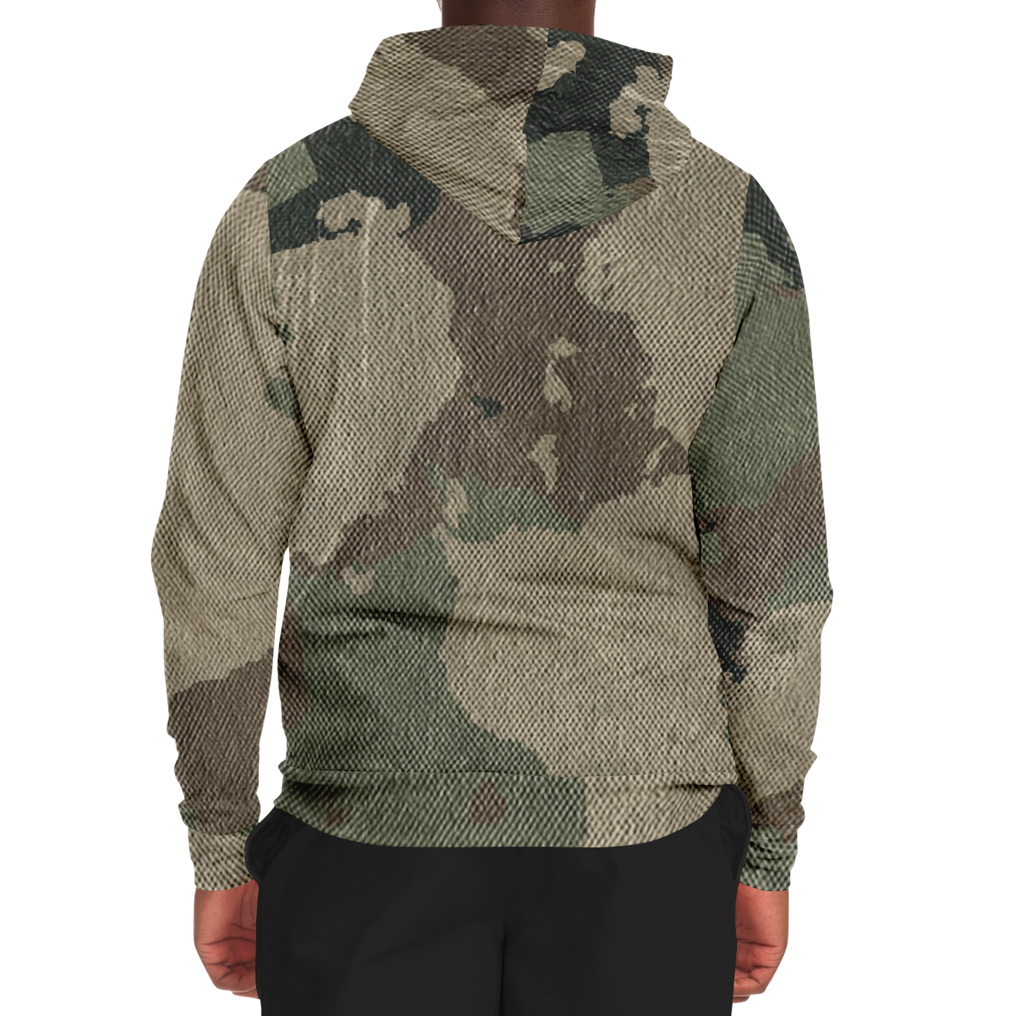 Zip-Up Hoodie | Dirty Brown Camouflage