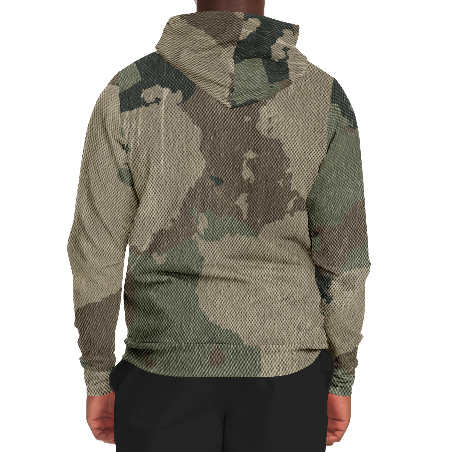 Zip-Up Hoodie | Dirty Brown Camouflage