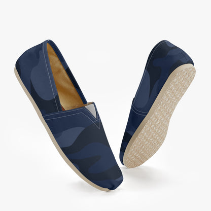 Camo Toms | Deep Blue Camouflage Canvas Shoes