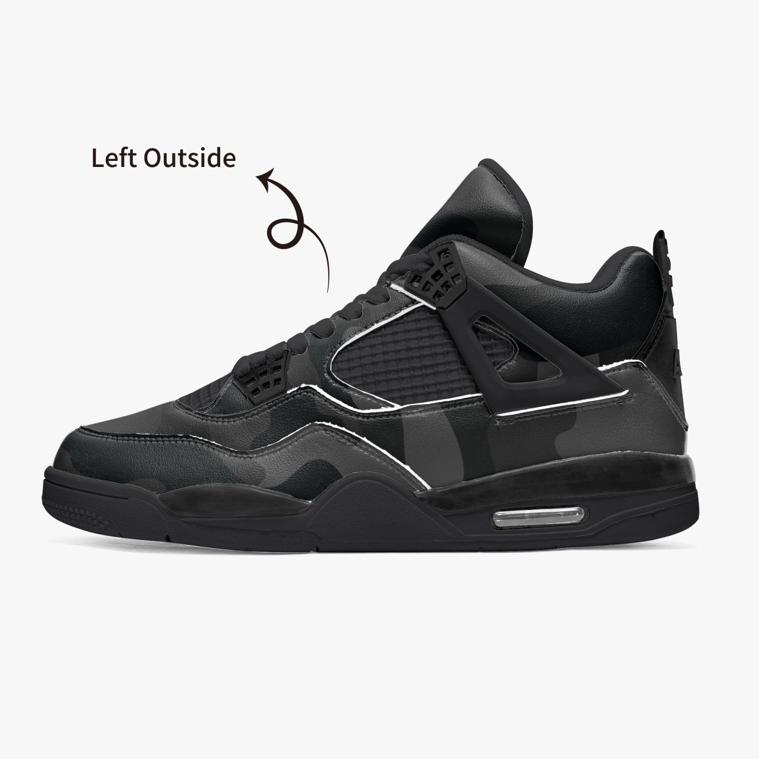 Camo Jordans AJ4 | Black Camouflage