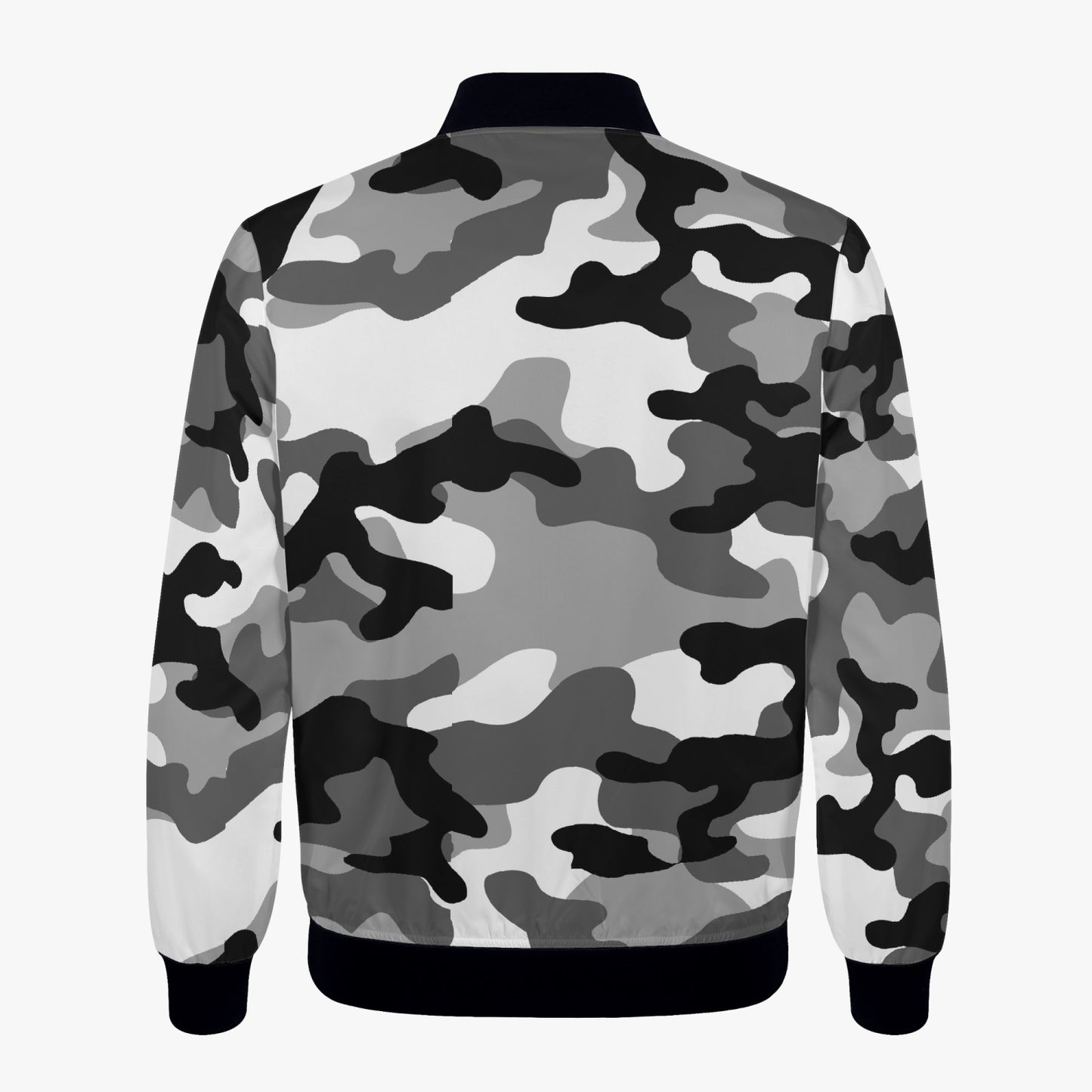 Women's Camo Bomber Jacket | Gray, Black and White