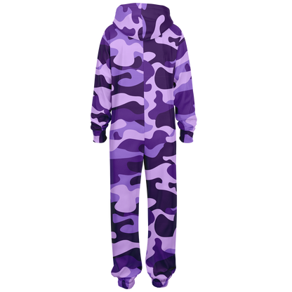 Camo Onesie | Purple, Blue and Mauve Camouflage