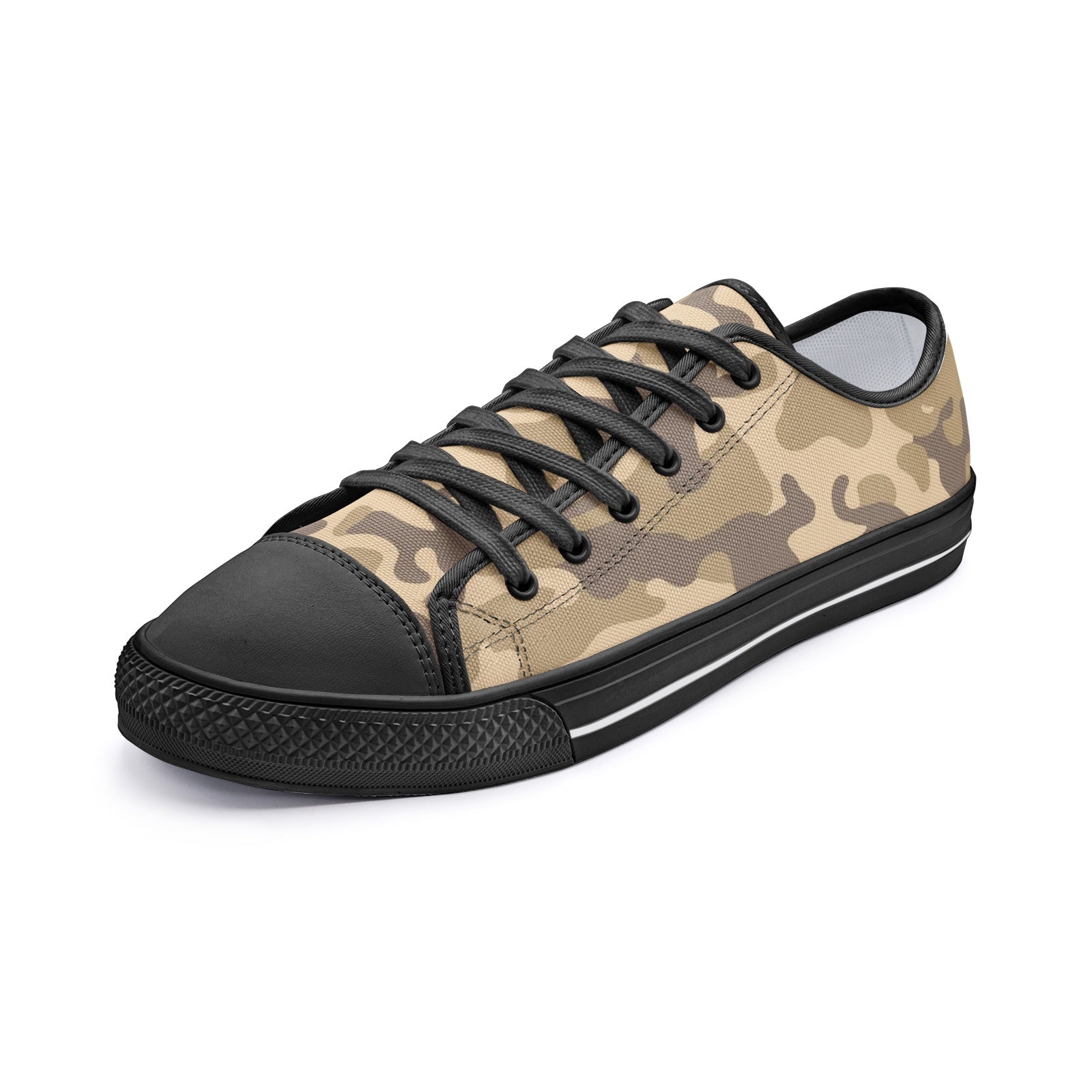 Camo Shoes | Low Top Canvas | Khaki Camouflage