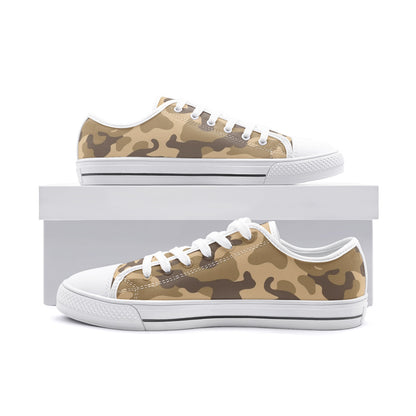 Camo Shoes | Low Top Canvas | Khaki Camouflage