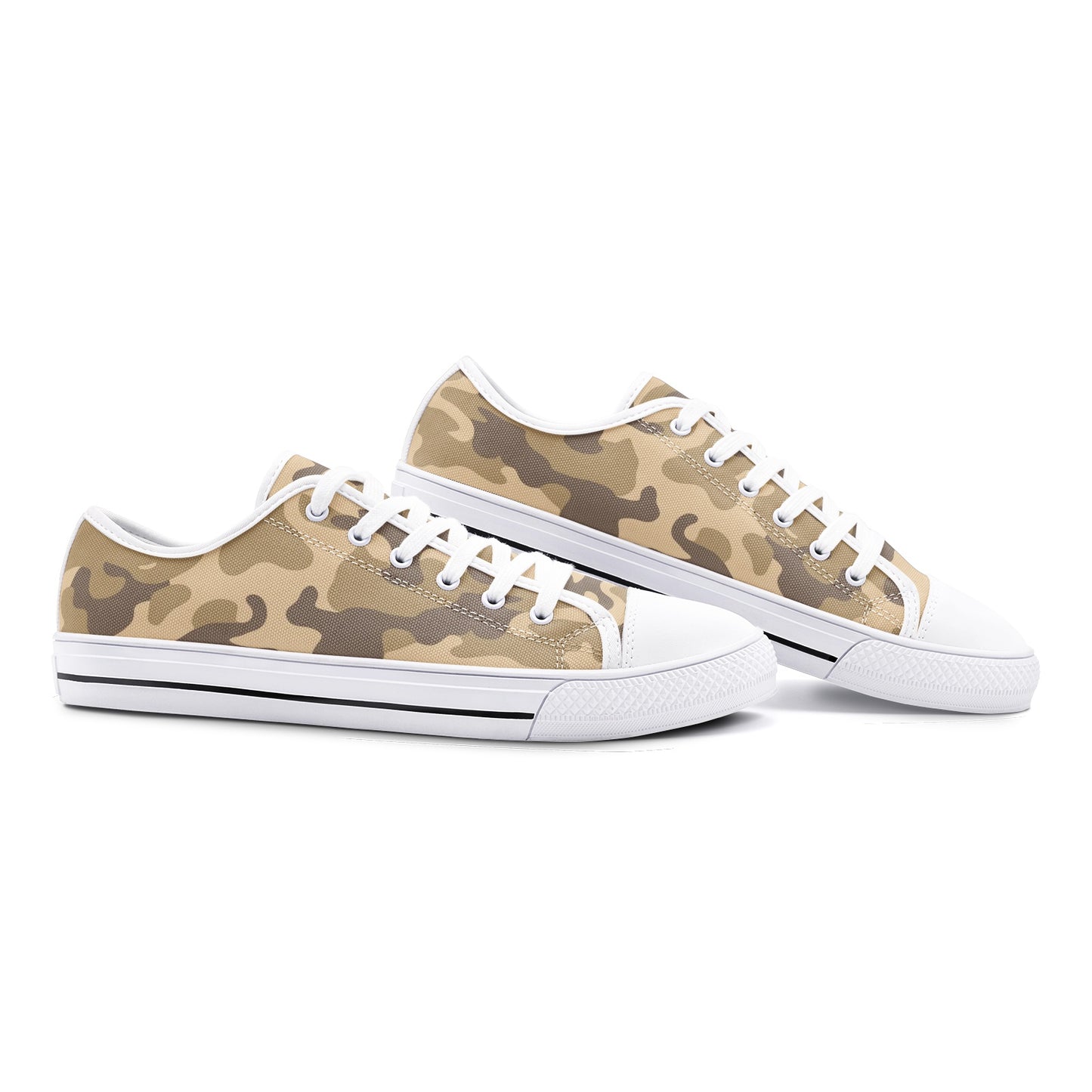 Camo Shoes | Low Top Canvas | Khaki Camouflage