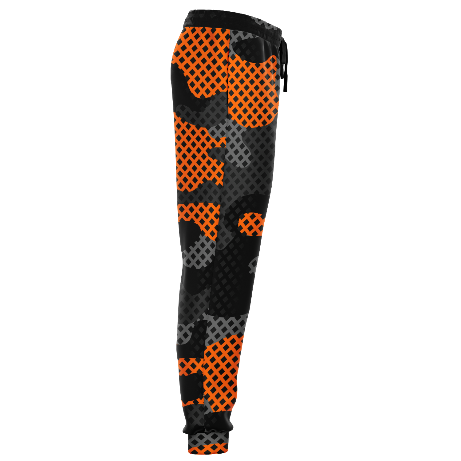 Camo Sweatpants | Unisex | Black & Orange Pixel Pattern