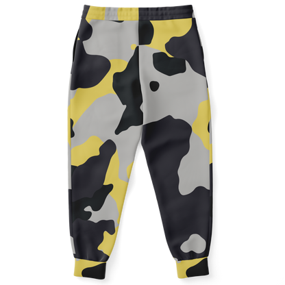 Camo Joggers | Unisex | Yellow, Black & Silver Camouflage