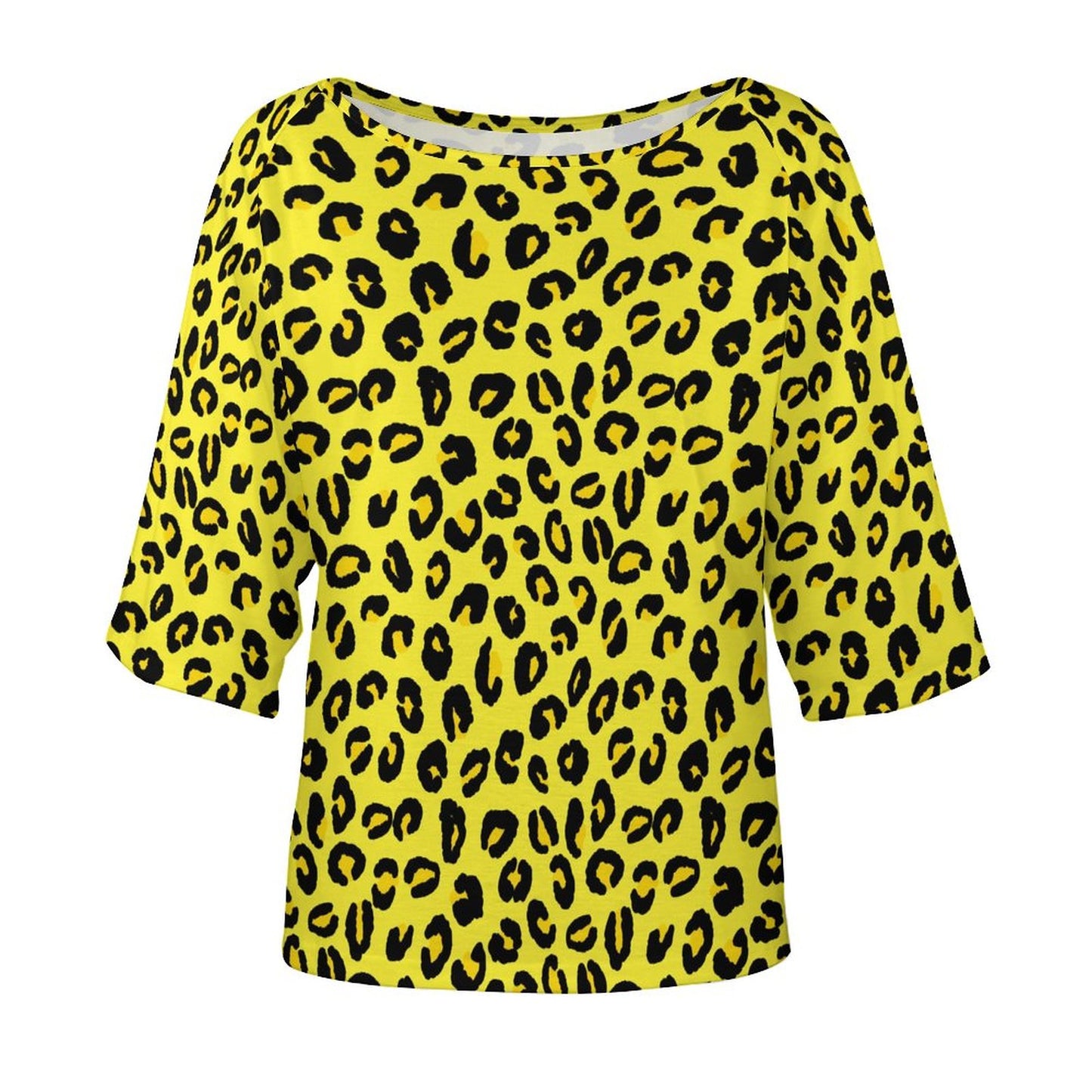 Off The Shoulder Top | Leopard Print | Yellow & Black Shirt