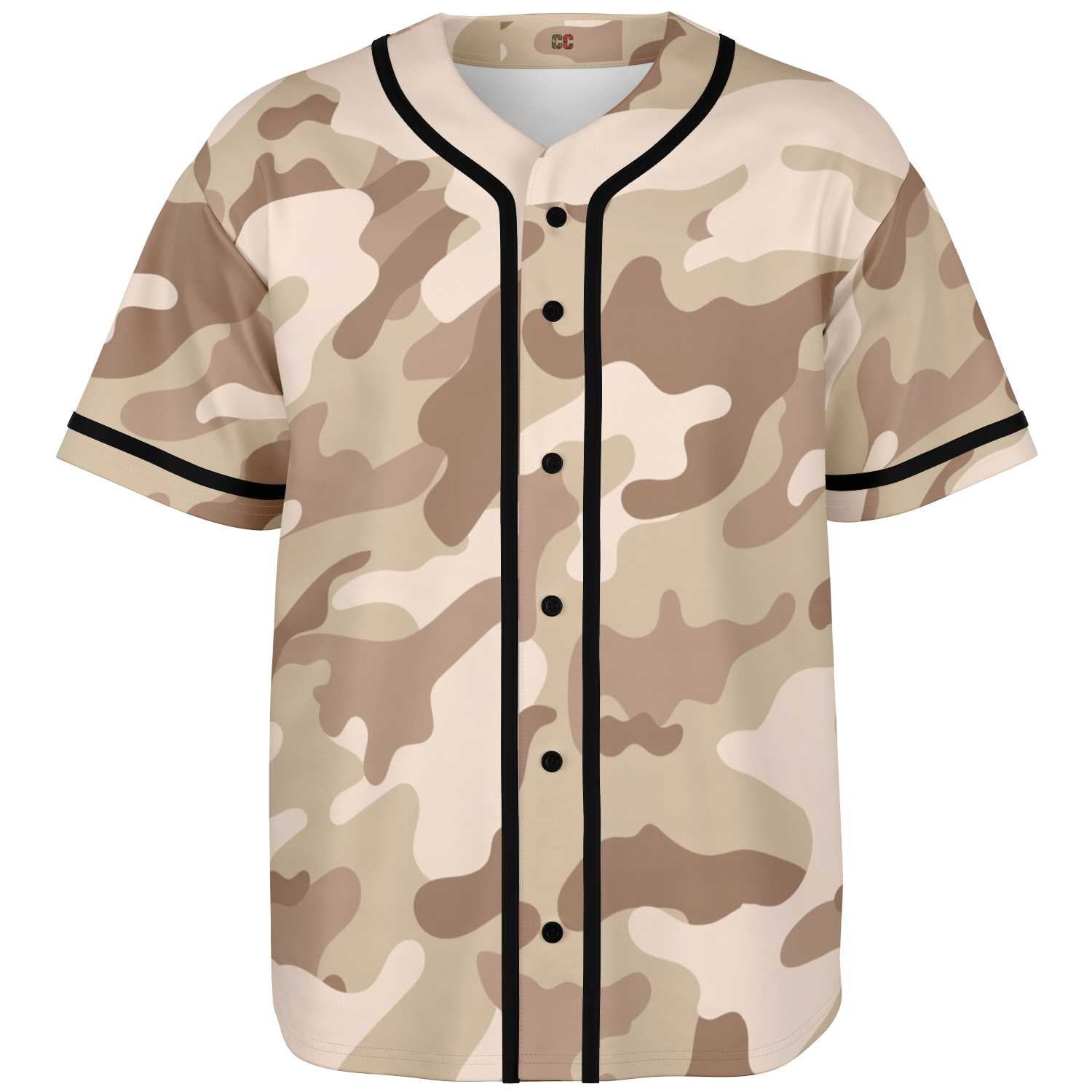 Camo Baseball Jersey | Brown Desert Camouflage