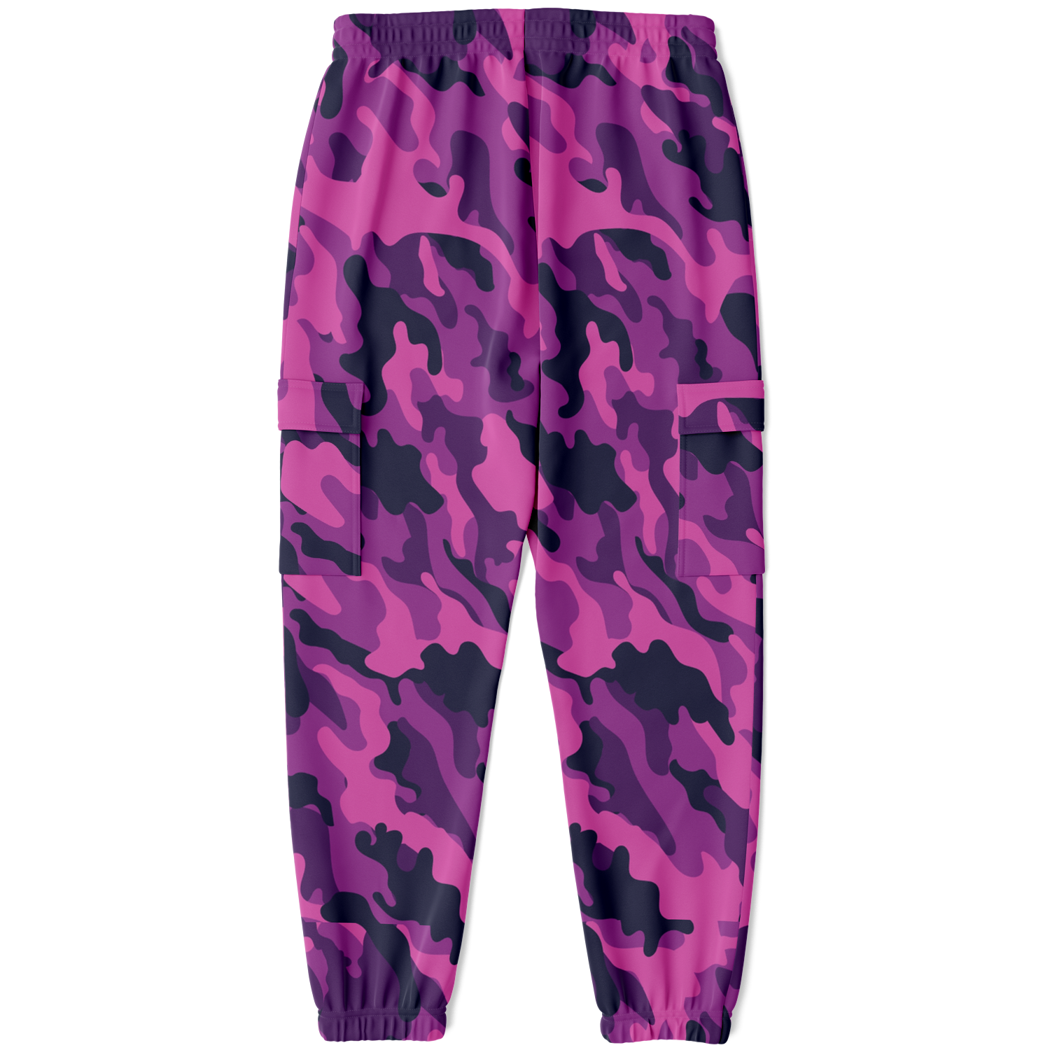 Pink Camo Cargo Pants | Blue & Magenta Mixed Camouflage