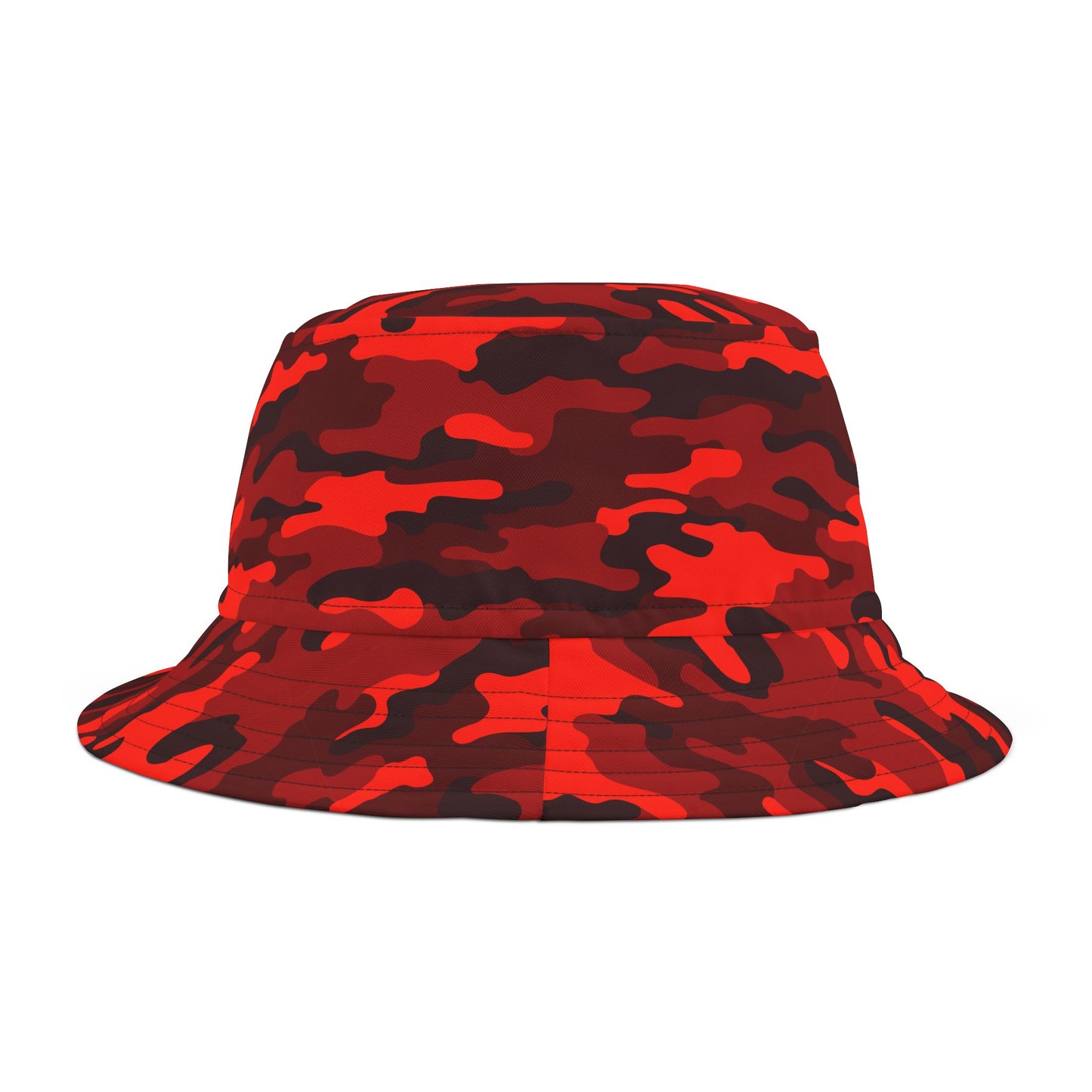 Camo Bucket Hat | Scarlet Red & Black Camouflage