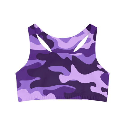 Camo Bra | Purple, Blue and Mauve Sports Camouflage