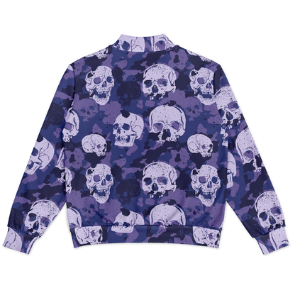 Blue Skulls Baseball Jacket | Camo Inspired