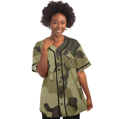 Camo Baseball Jersey | Green Fabric Camouflage