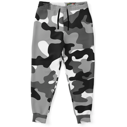 Camo Joggers | Unisex | Black, White & Gray