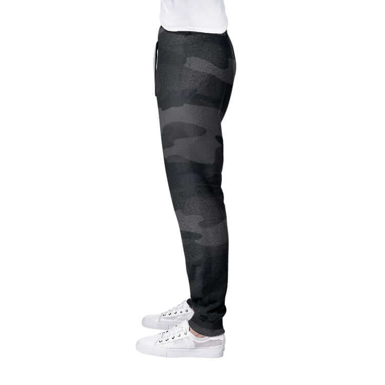 Men's Camo Track Pants | Black Camouflage