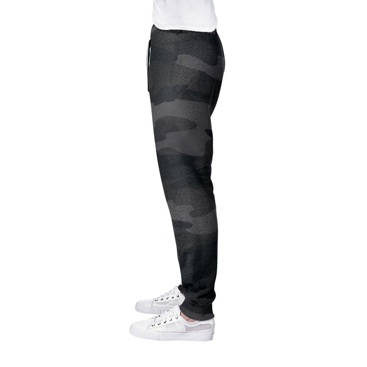 Men's Camo Track Pants | Black Camouflage