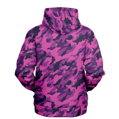 Pink Camo Hoodie | Blue & Magenta Mixed Camouflage