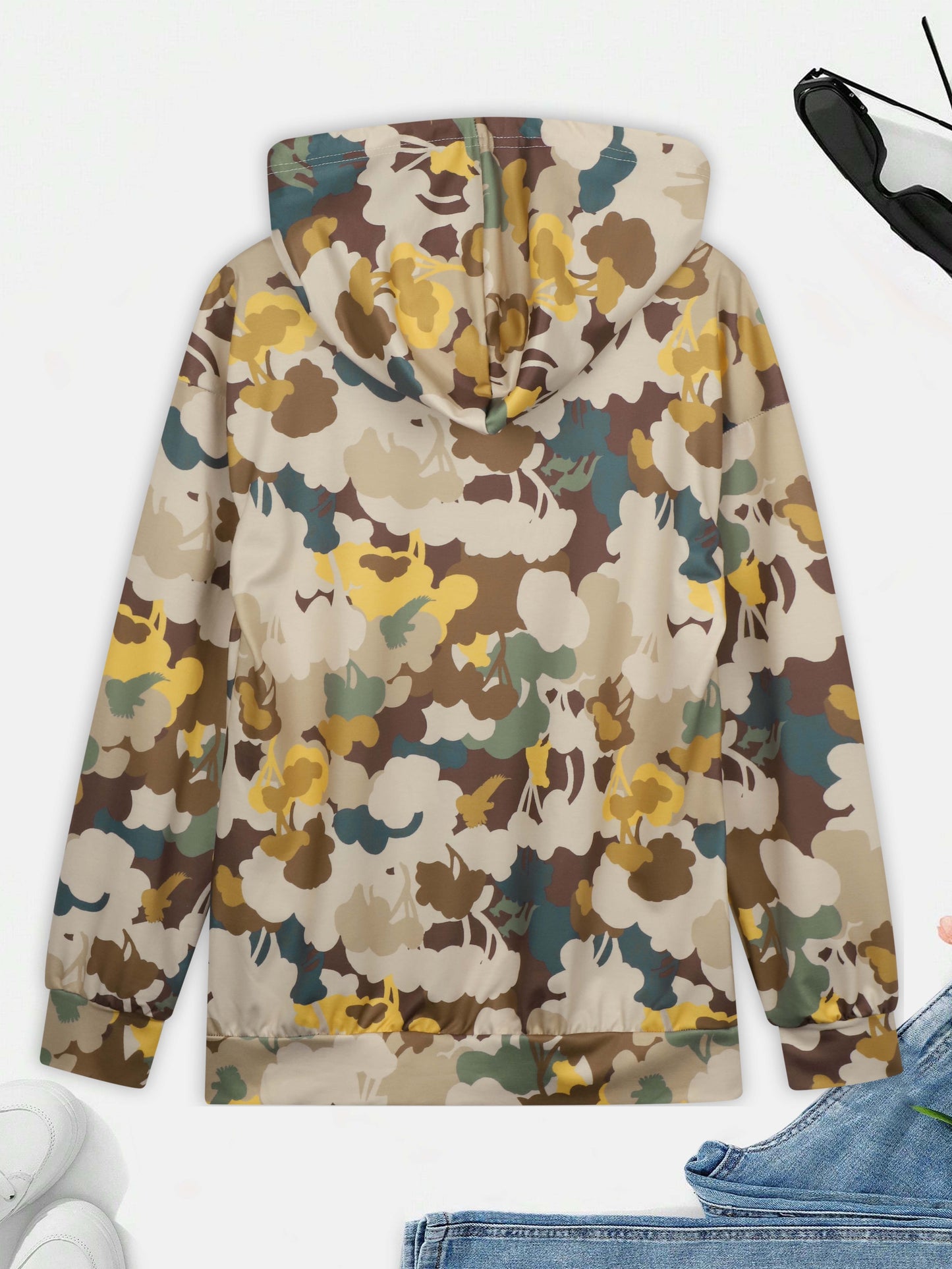 Camo Hoodie with Pockets | Long Sleeve, Drawstring Pullover for Women