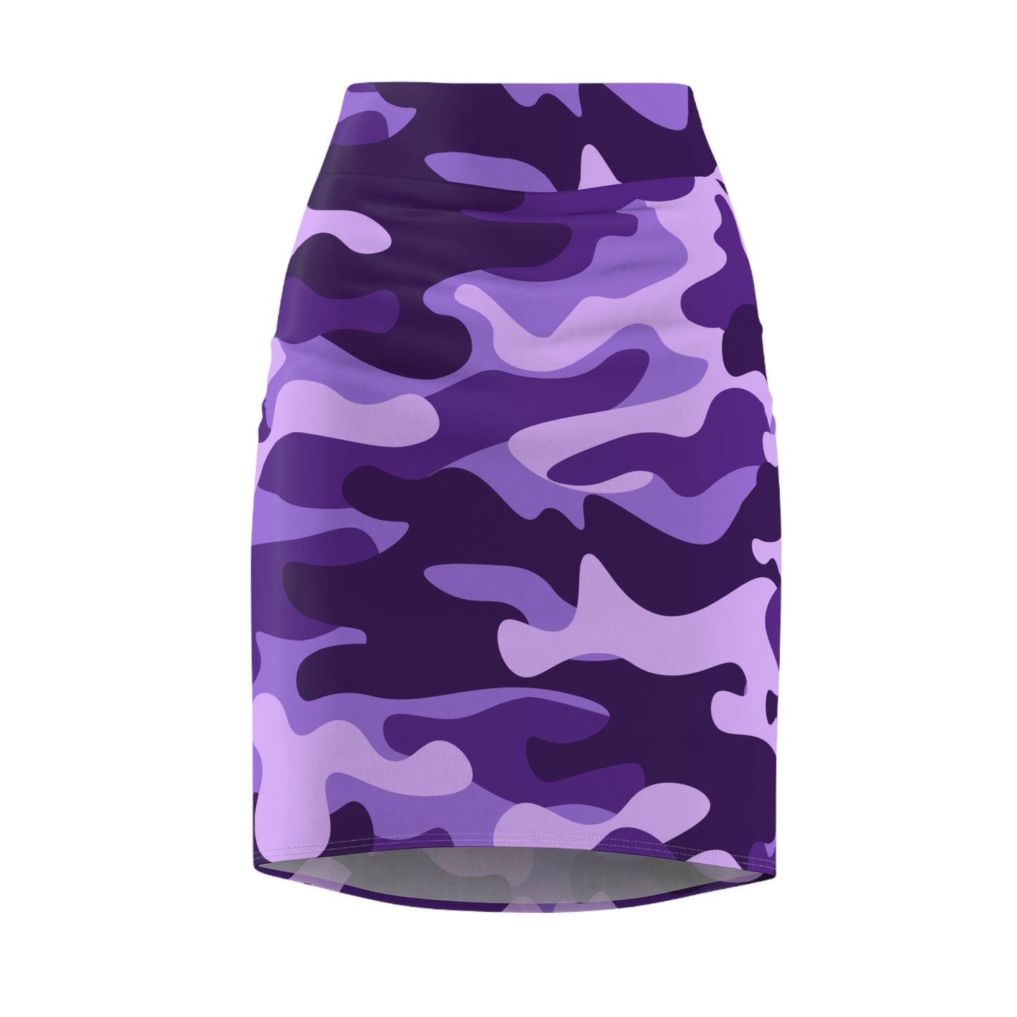 Camo Mini Skirt | Pencil Cut | Purple, Blue, & Mauve