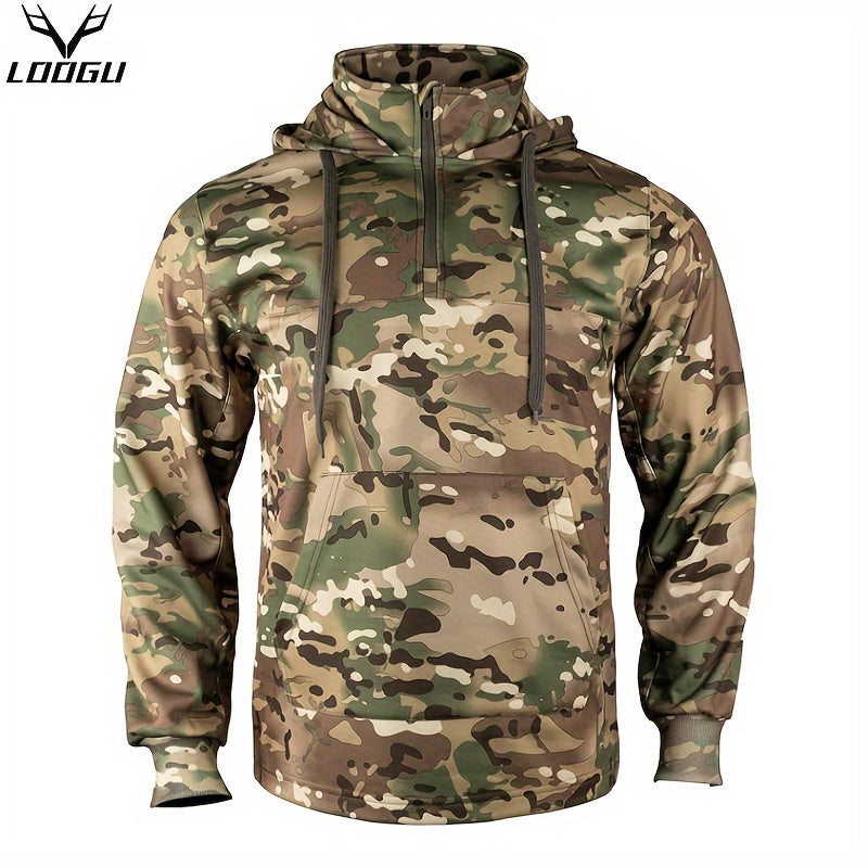 Camo Hunting Hoodie | Men's Wool Lined Warm Pullover