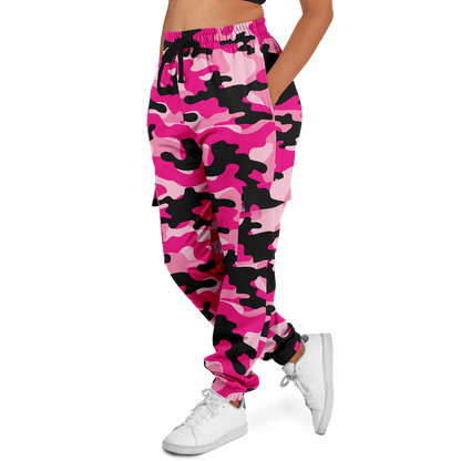 Pink Camo Cargo Pants | Candy, Black, & Cerise Mixed Camouflage