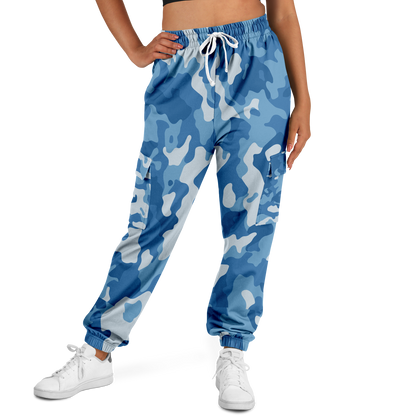 Military Blue Camo Cargo Sweatpants | Unisex