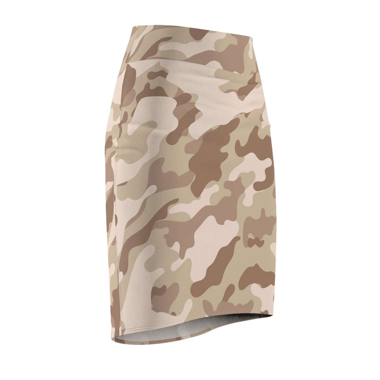 Camo Mini Skirt | Pencil Cut | Desert Brown