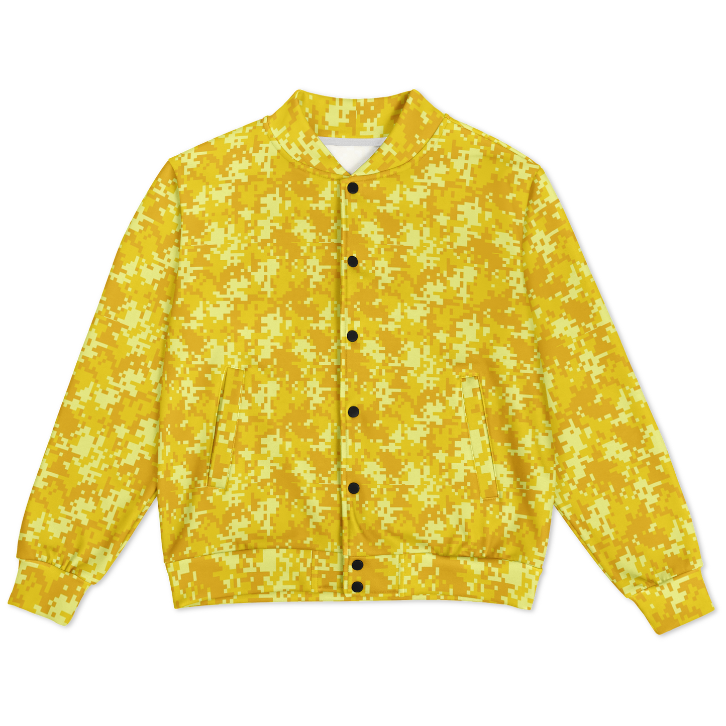 Baseball Jacket in Yellow Pixel Camouflage