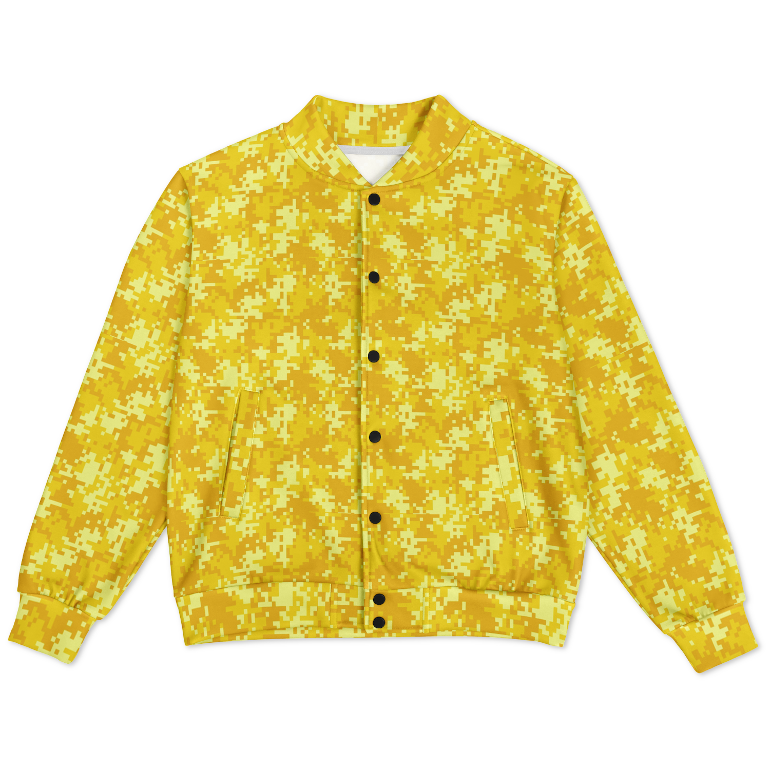 Baseball Jacket in Yellow Pixel Camouflage