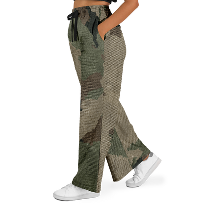 Camo Wide Leg Pants | Dirty Old Brown Camouflage