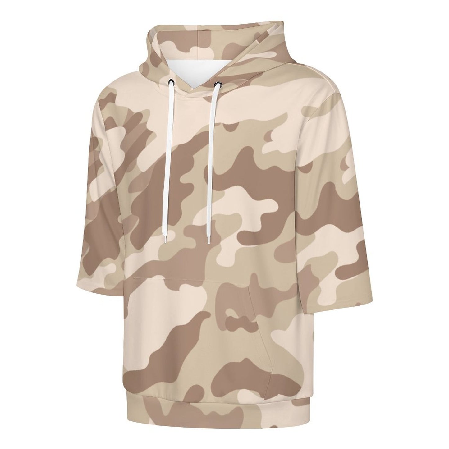 Short Sleeve Hoodie | Desert Brown Camouflage