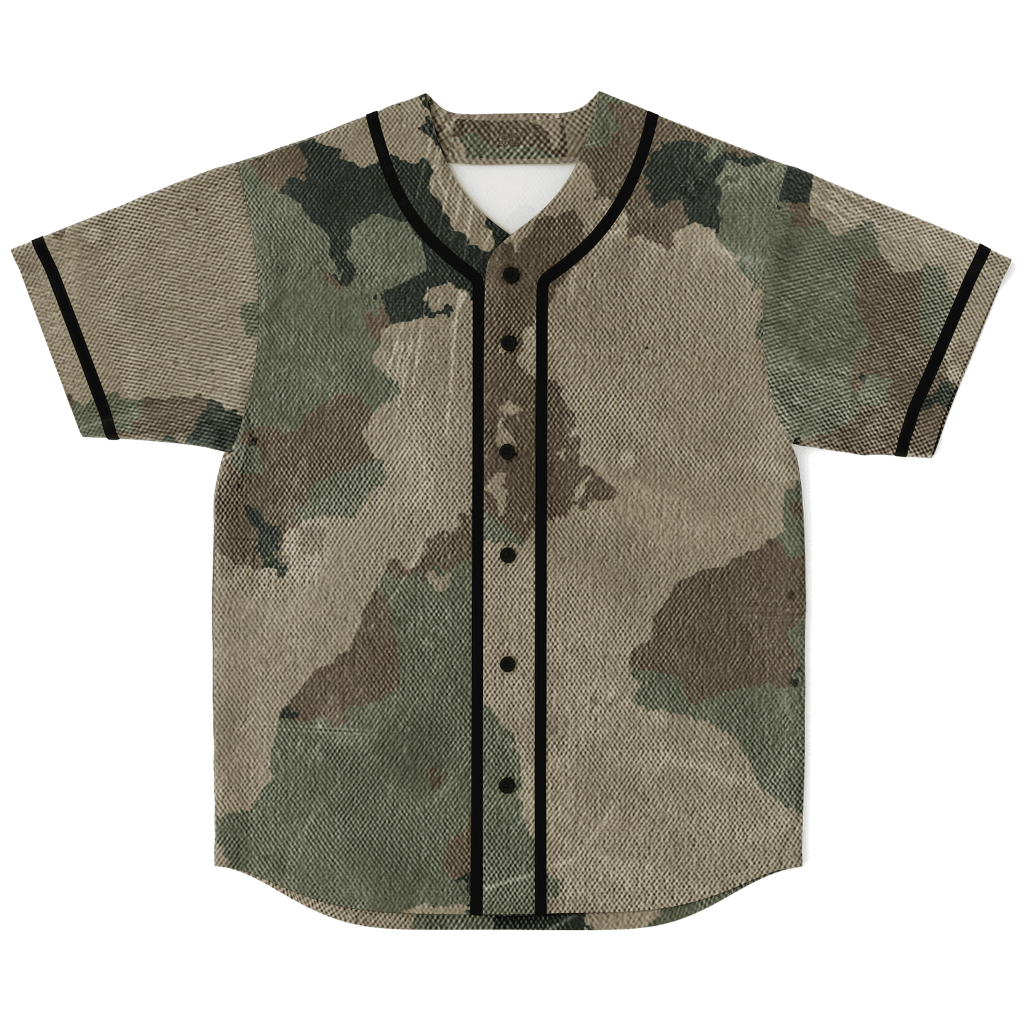 Camo Baseball Jersey | Dirty Old Brown Camouflage