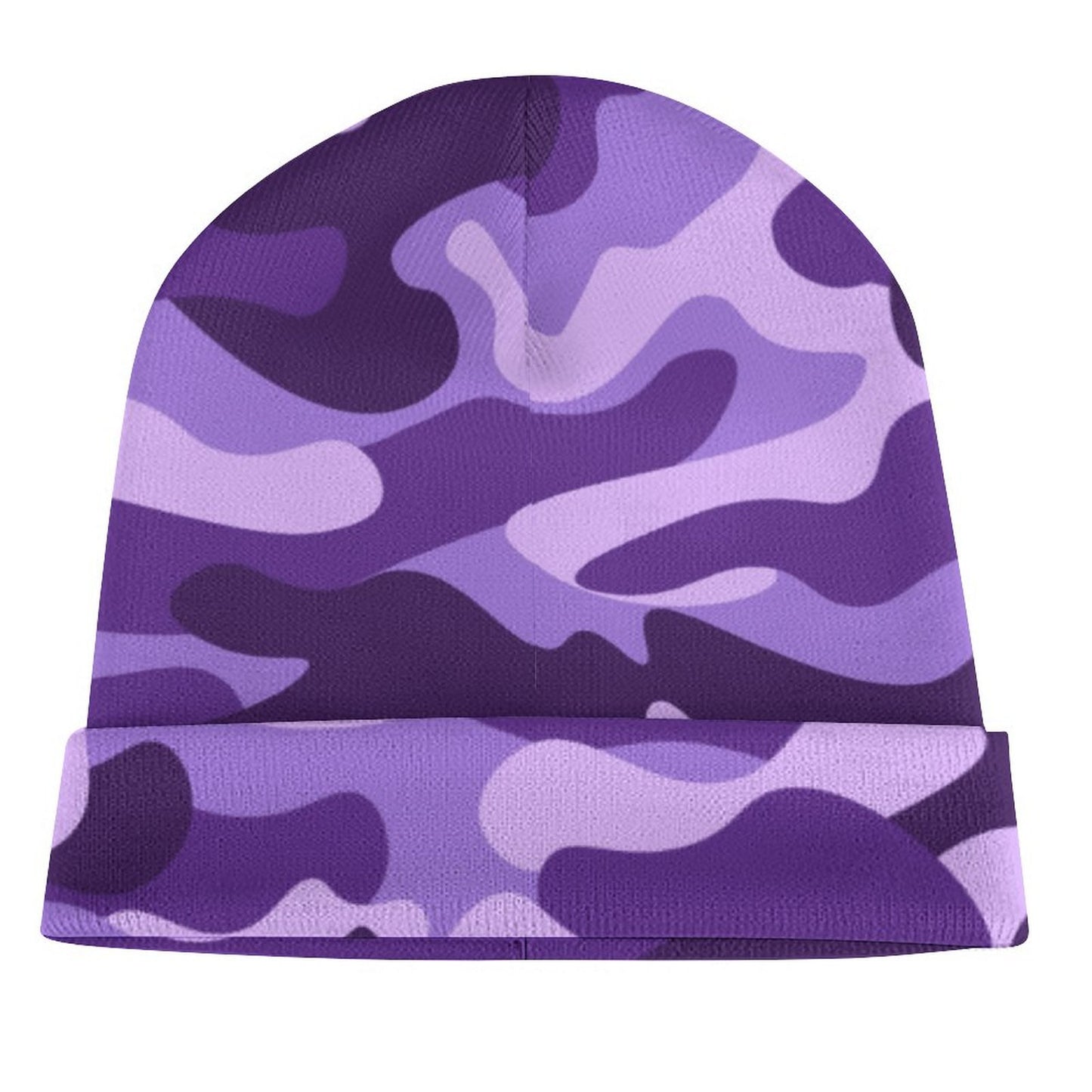 Camo Beanie | Purple, Blue & Mauve Camouflage