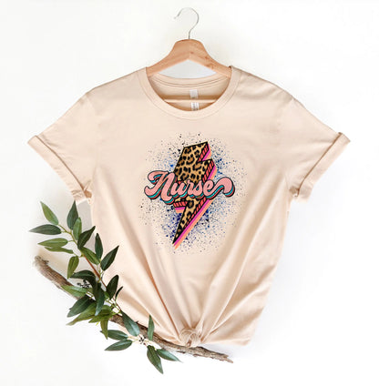 Leopard Thunder Nurse T-Shirt