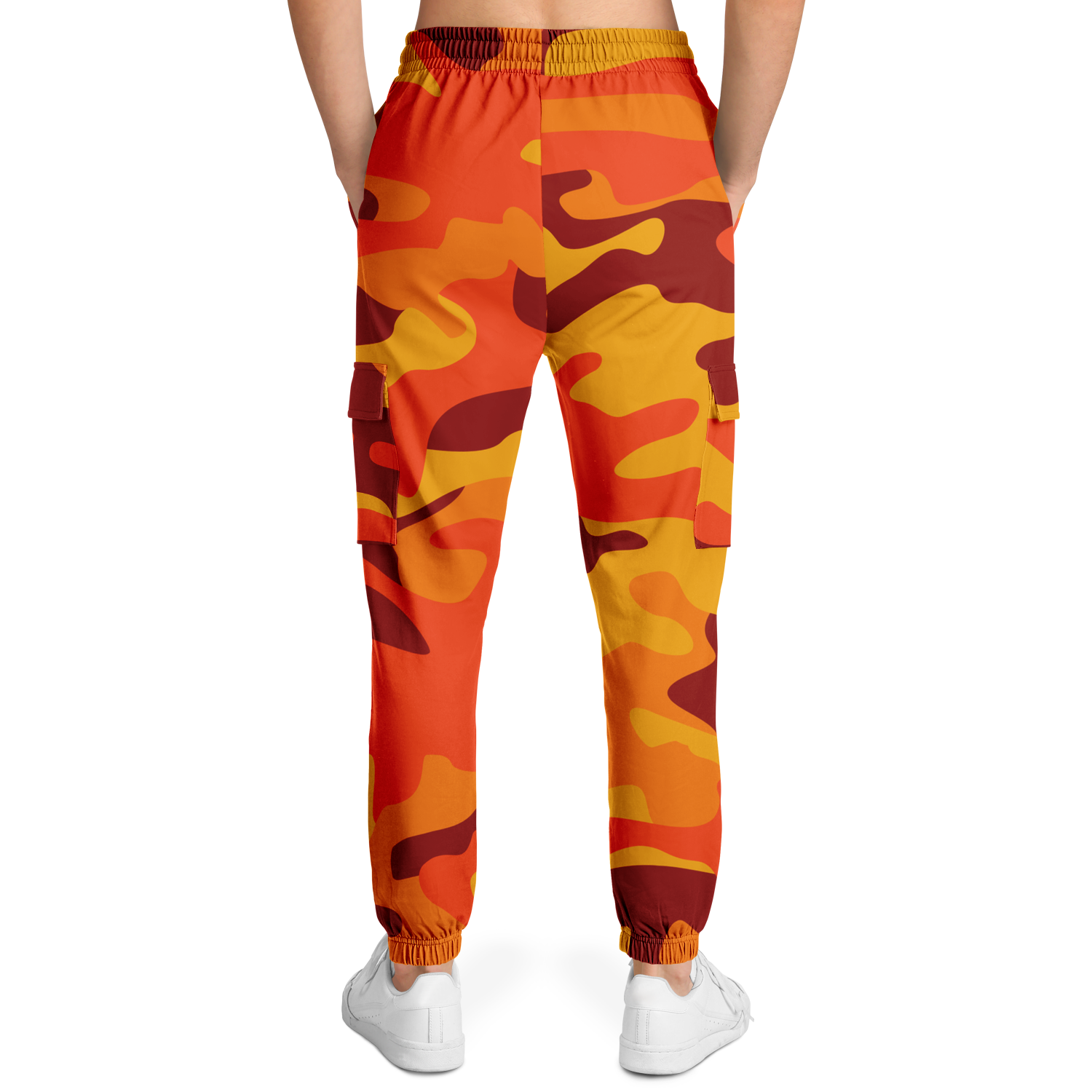 Camo Cargo Pants | Unisex | Orange & Red Camouflage