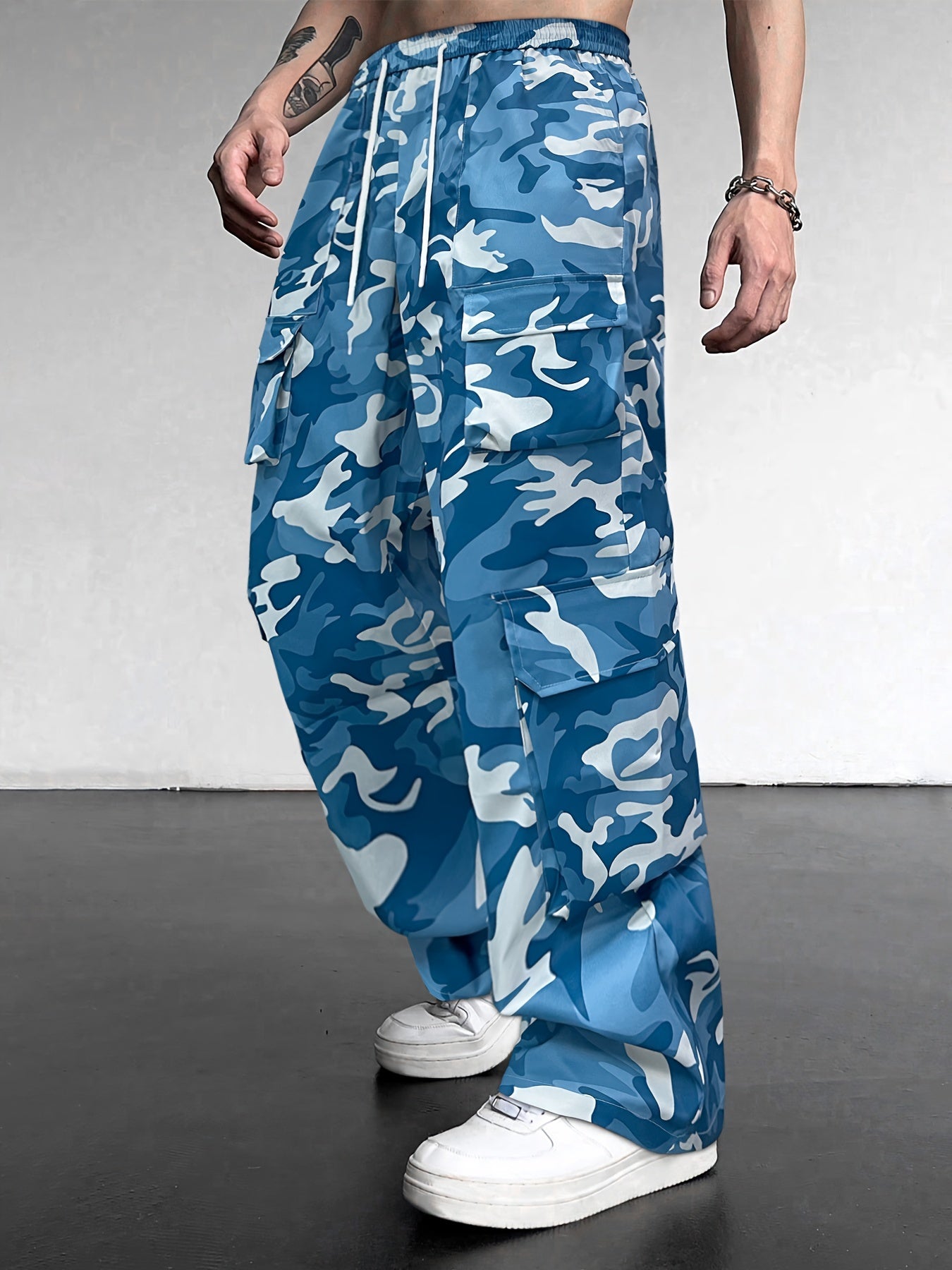 Men's Camo Cargo Pants | Loose Fit, Multi-Pocket Design