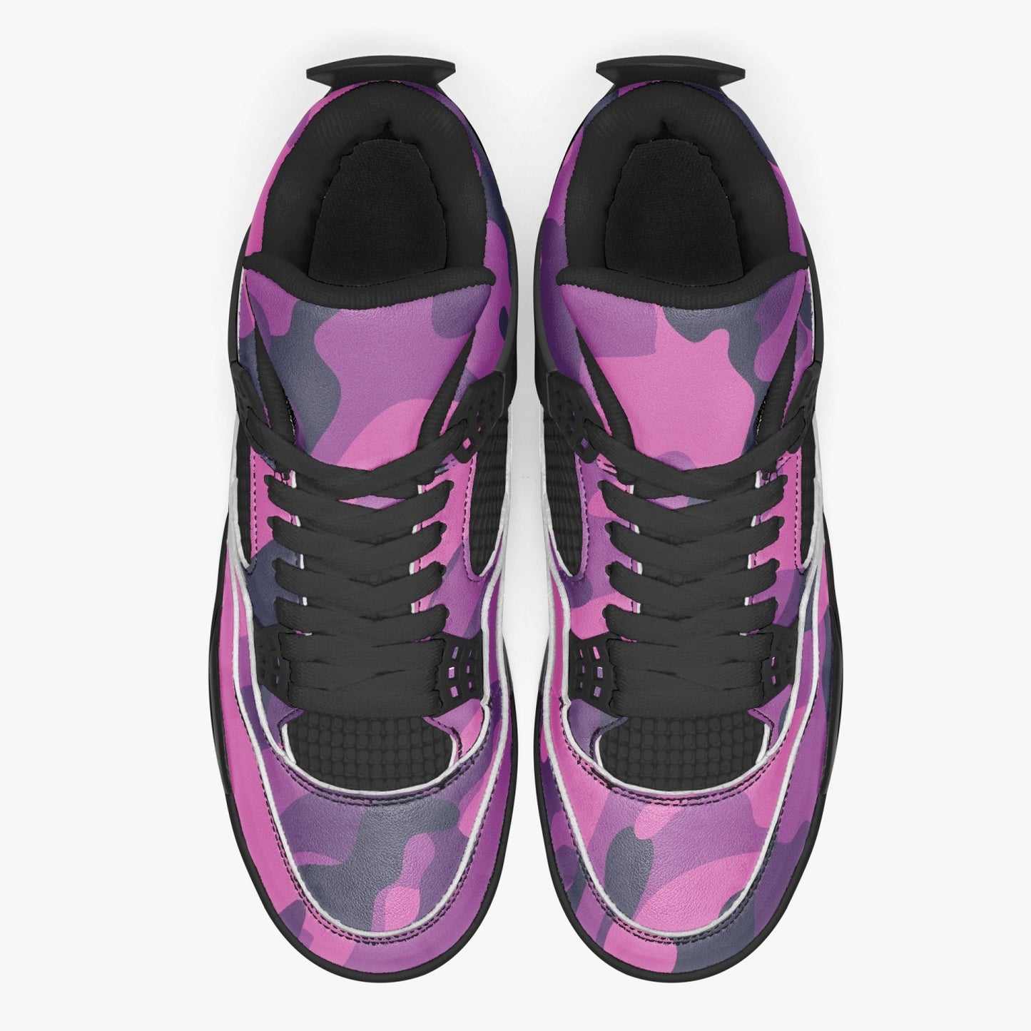 Camo Jordans AJ4 | Mixed Pink, Blue & Magenta Camouflage