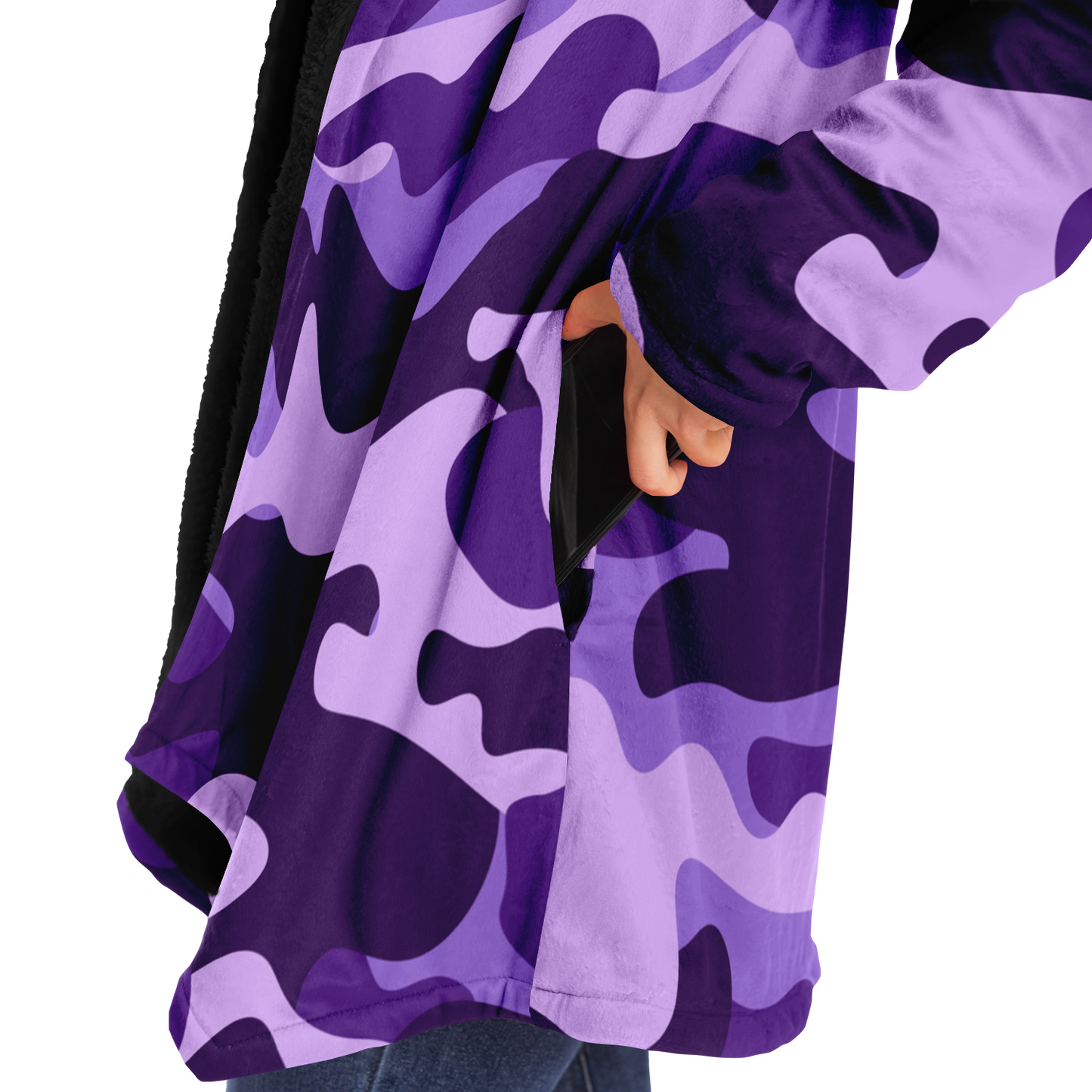 Camo Cloak | Purple, Blue, & Mauve Camouflage | Microfleece