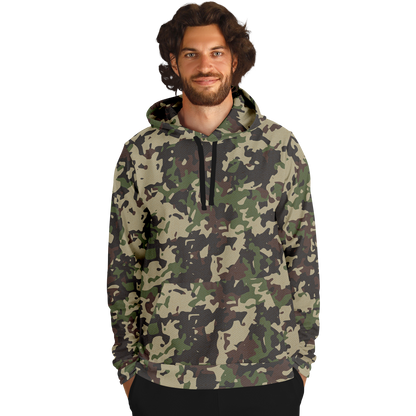 Military Brown Hoodie | Khaki, Gray and Lava Mixed Camo