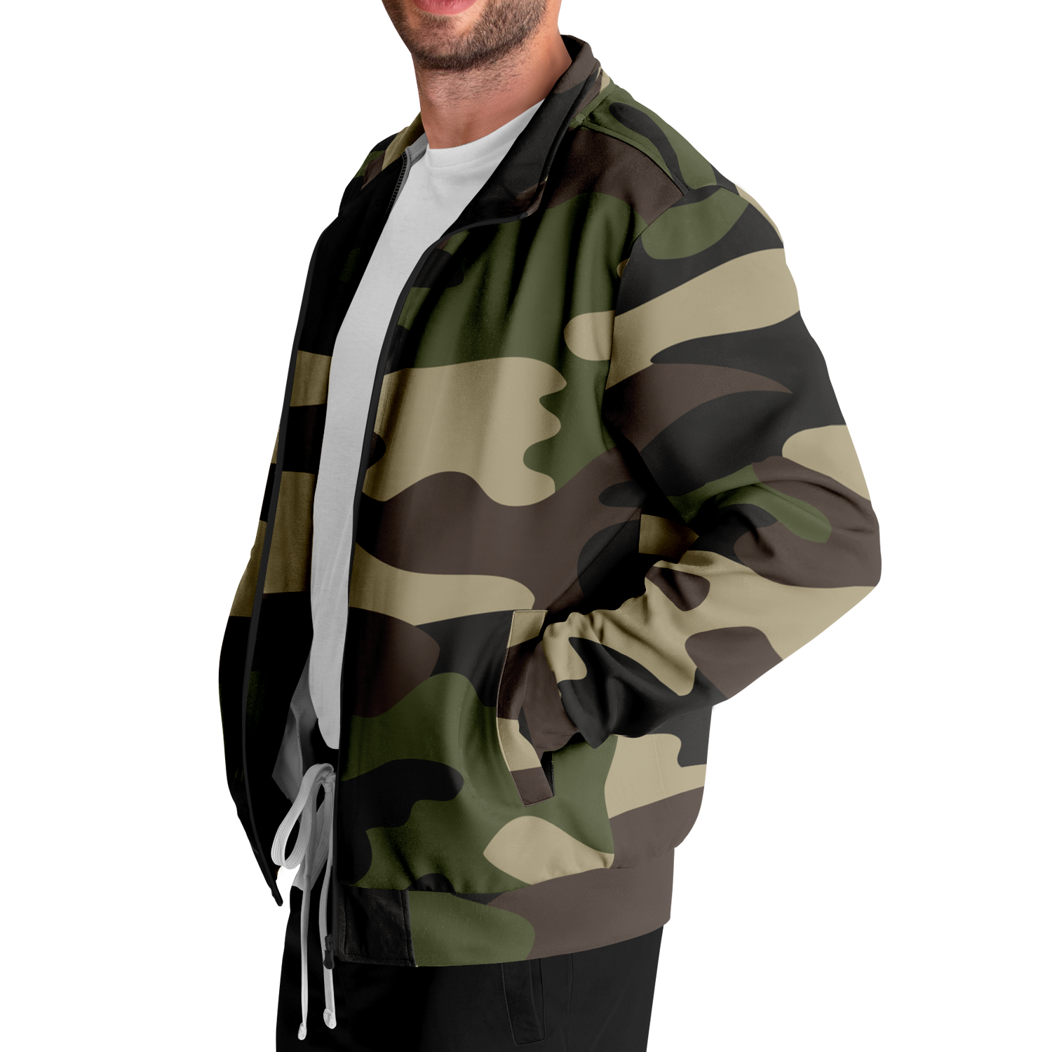 Camo Track Jacket | Classic Green Camouflage