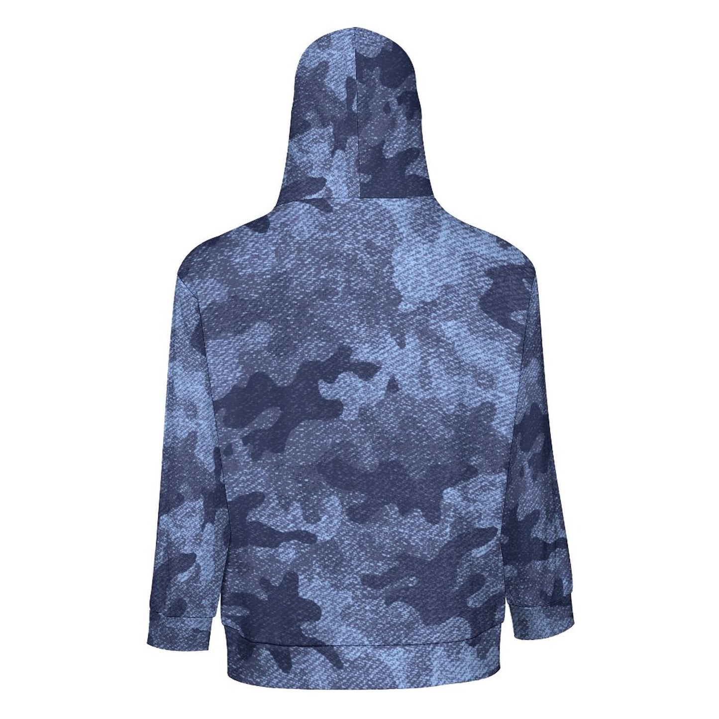 Zip up Camo Hoodie | Denim Blue Camouflage